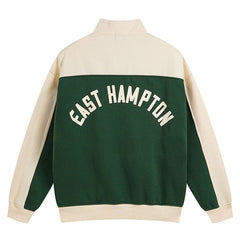 Contrast Varsity Cotton Sweatshirt