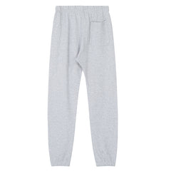 Grey Deep Logo Cotton Blend Joggers