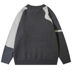 SContrasting color splicing Sweater