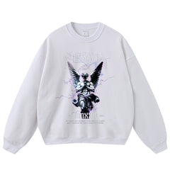 Streetwear-Style Print Crewneck Sweatshirts