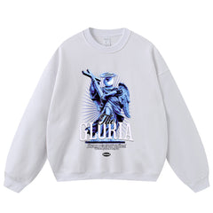Streetwear-Style Print Crewneck Sweatshirts