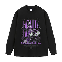 Streetwear-Style Print Long Sleeve Tee