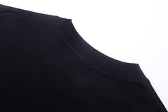 Green Foam Printing High Weight T-Shirt Black