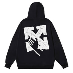 Hand Arrow Boxy Hoodies