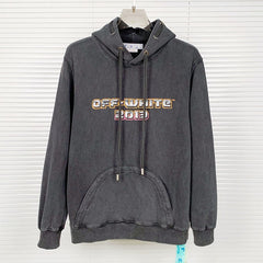 Washed and distressed character pattern Hoodies