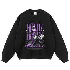 Streetwear-Style Print Crewneck Sweatshirts