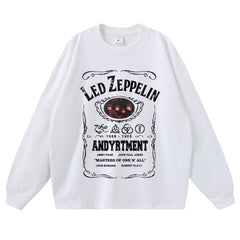 Streetwear-Style Print Long Sleeve Tee