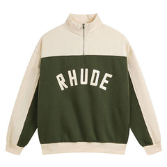 Contrast Varsity Cotton Sweatshirt