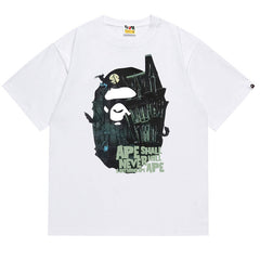 Halloween  Mansion Ape Head Tee