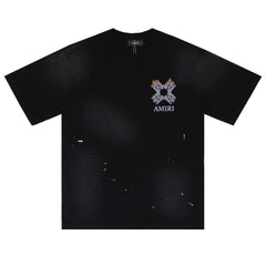 Flame Letter Pattern T-shirt