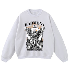 Streetwear-Style Print Crewneck Sweatshirts