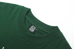 Spider Web Print Gothic Punk T-Shirt Green