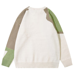 SContrasting color splicing Sweater