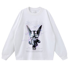 Streetwear-Style Print Long Sleeve Tee
