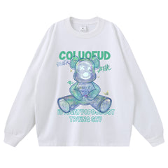 Streetwear-Style Print Long Sleeve Tee