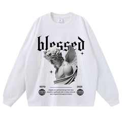 Streetwear-Style Print Long Sleeve Tee