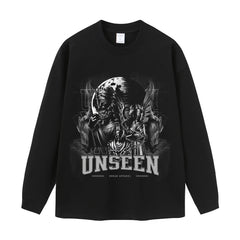 Streetwear-Style Print Long Sleeve Tee