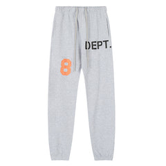 Grey Deep Logo Cotton Blend Joggers