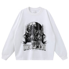 Streetwear-Style Print Long Sleeve Tee