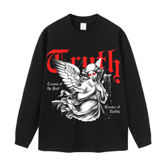 Streetwear-Style Print Long Sleeve Tee