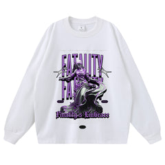 Streetwear-Style Print Long Sleeve Tee