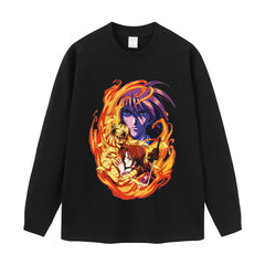 Streetwear-Style Print Long Sleeve Tee