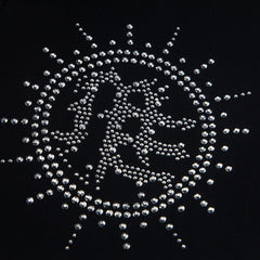 Rhinestone-Emblazoned Logo Hoodie