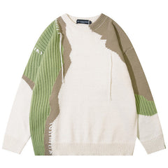 SContrasting color splicing Sweater