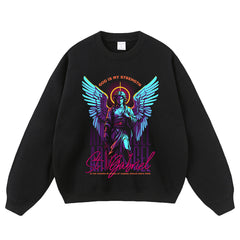 Streetwear-Style Print Crewneck Sweatshirts