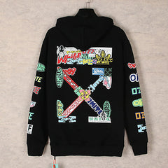 cartoon pattern arrow Hoodies