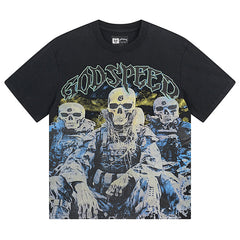 Skeletons Pattern Printed T-Shirts #1032