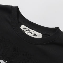 Crew Rhinestone Cropped Tee