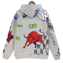 Gray Doodle Hoodie