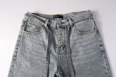 Diamond Denim Shorts #5096