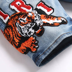 Varsity Denim Shorts #2009