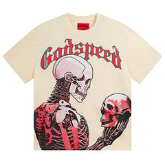 Skeletons Pattern Printed T-Shirts #3060