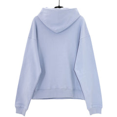 Web Print Gothic Punk Hoodie-Blue #143